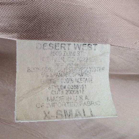 Vtg 90s Desert West Sherry Holt Western Duster Coat XS Faux Suede Sheriff Star - Picture 5 of 11